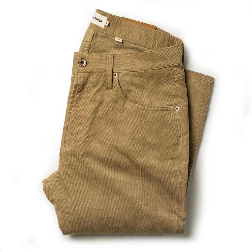 Taylor Stitch - The Slim All Day Pant in British Khaki Cord - 34